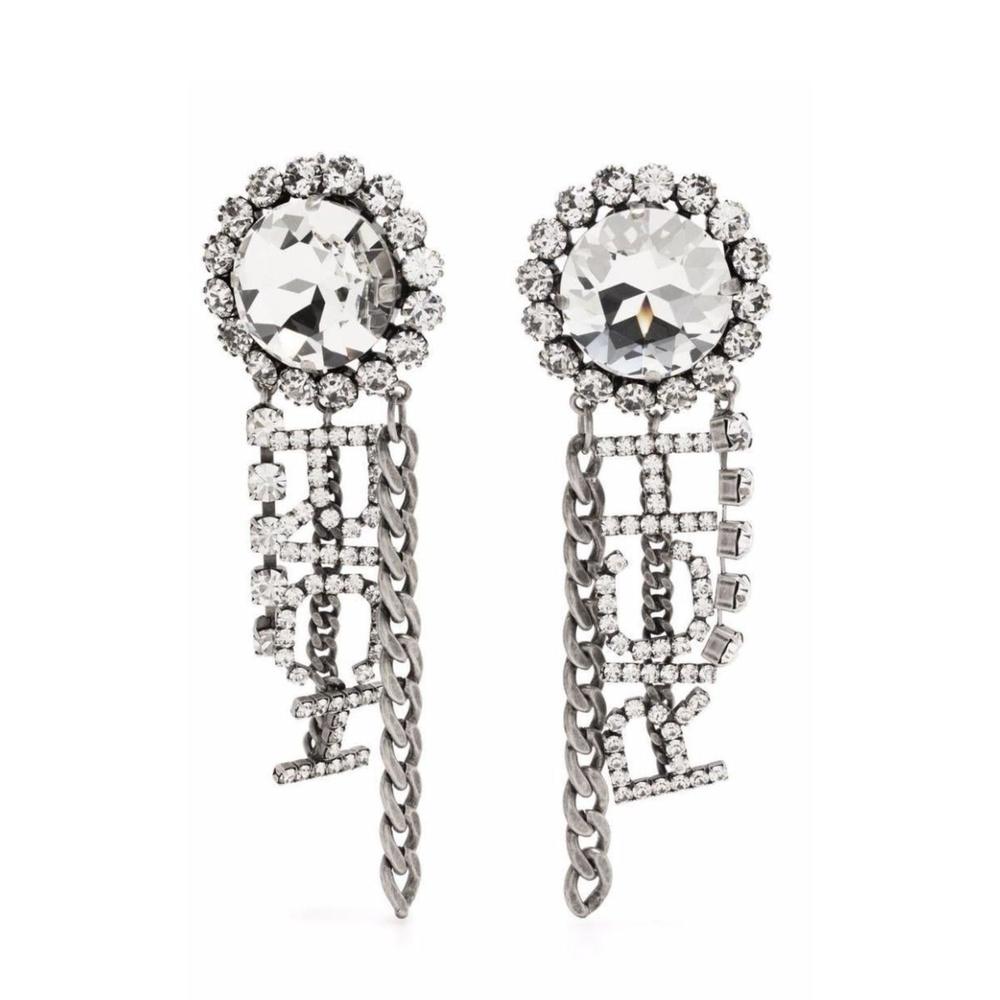 Alessandra Rich - Crystal Chain Earrings